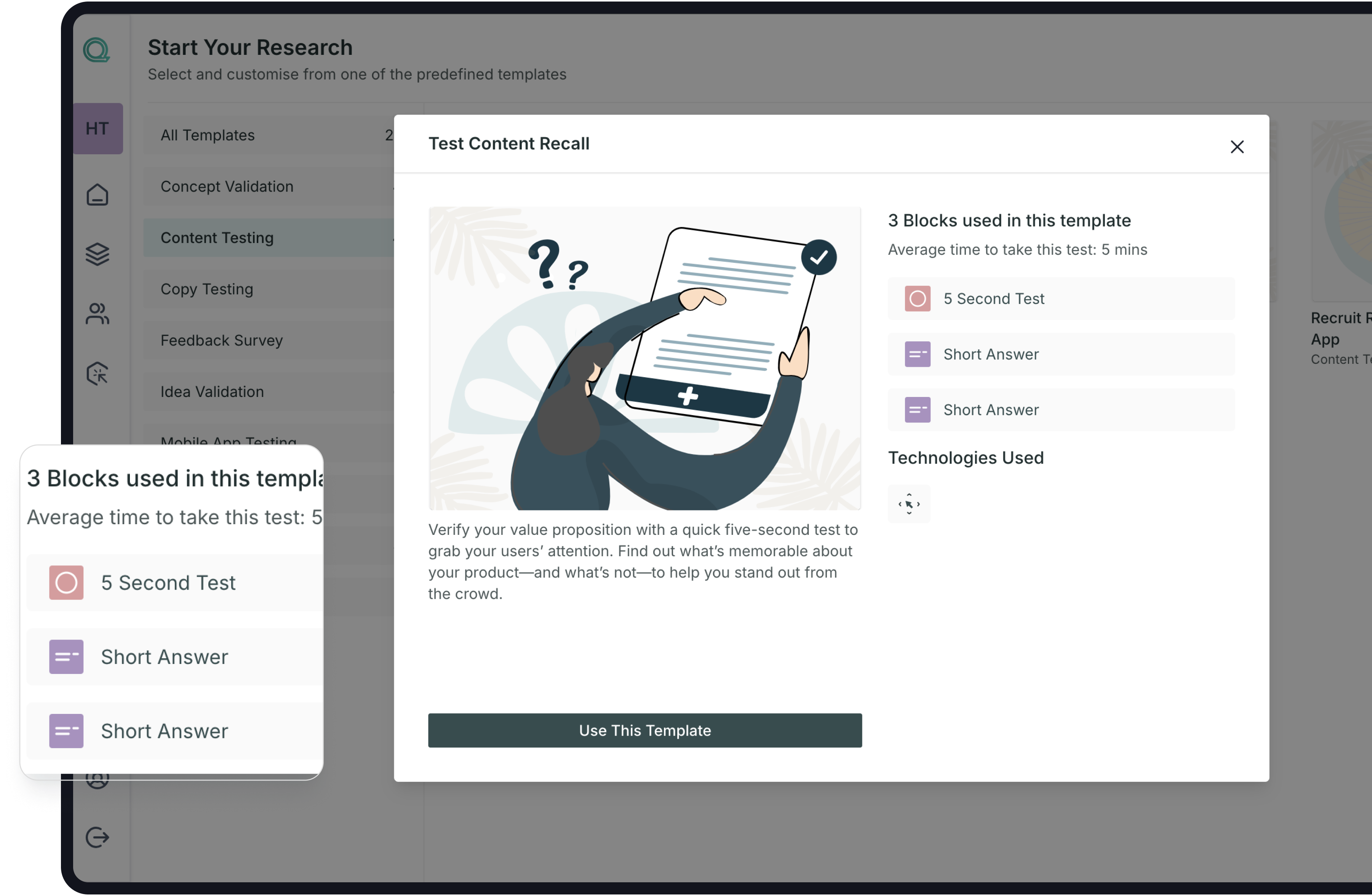 Content testing