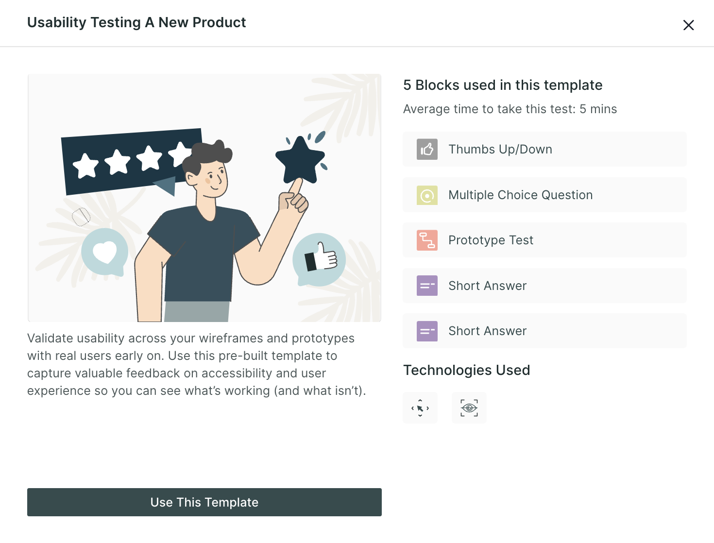 UX Design Template