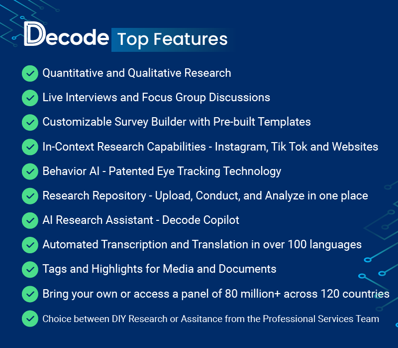 Top Features of Decode