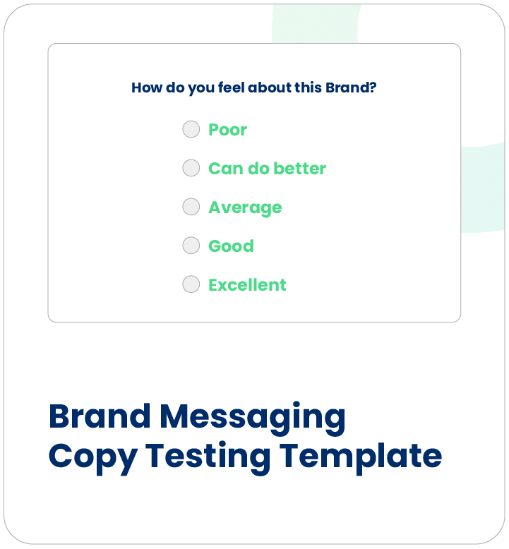 brand messaging copy testing Template